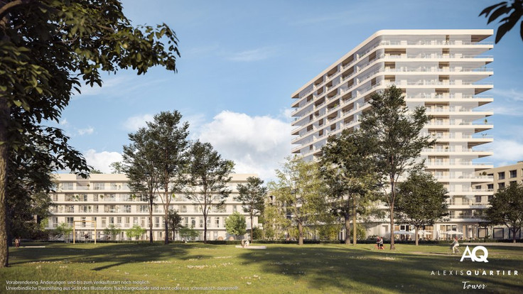 Buy Condominium in Munich-Perlach - ALEXISQUARTIER – Parkside & Tower, Franz-Heubl-Straße