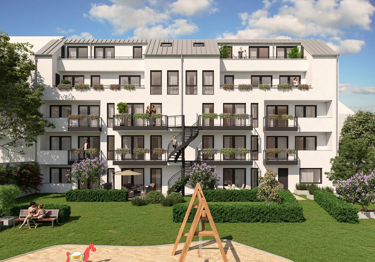 Buy Condominium in Dusseldorf-Flingern - A105. backyardwohnen, 