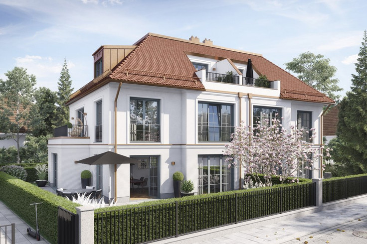 Buy Condominium, Semi-detached house, House in Munich-Bogenhausen - ROMINTER, Rominter Straße 2 und 4