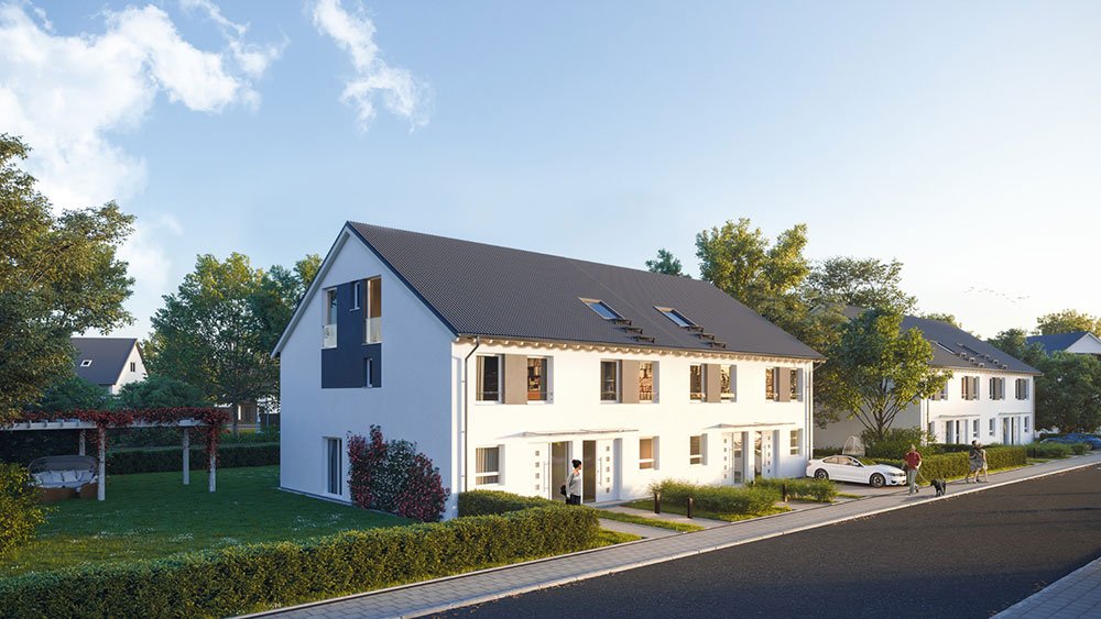 Image new build property houses Pyrbaumer Straße Nuremberg / Katzwang