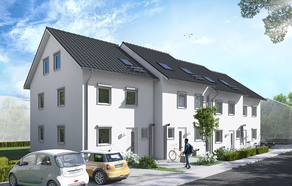 Image new build property houses plus energy houses Urbach Rems