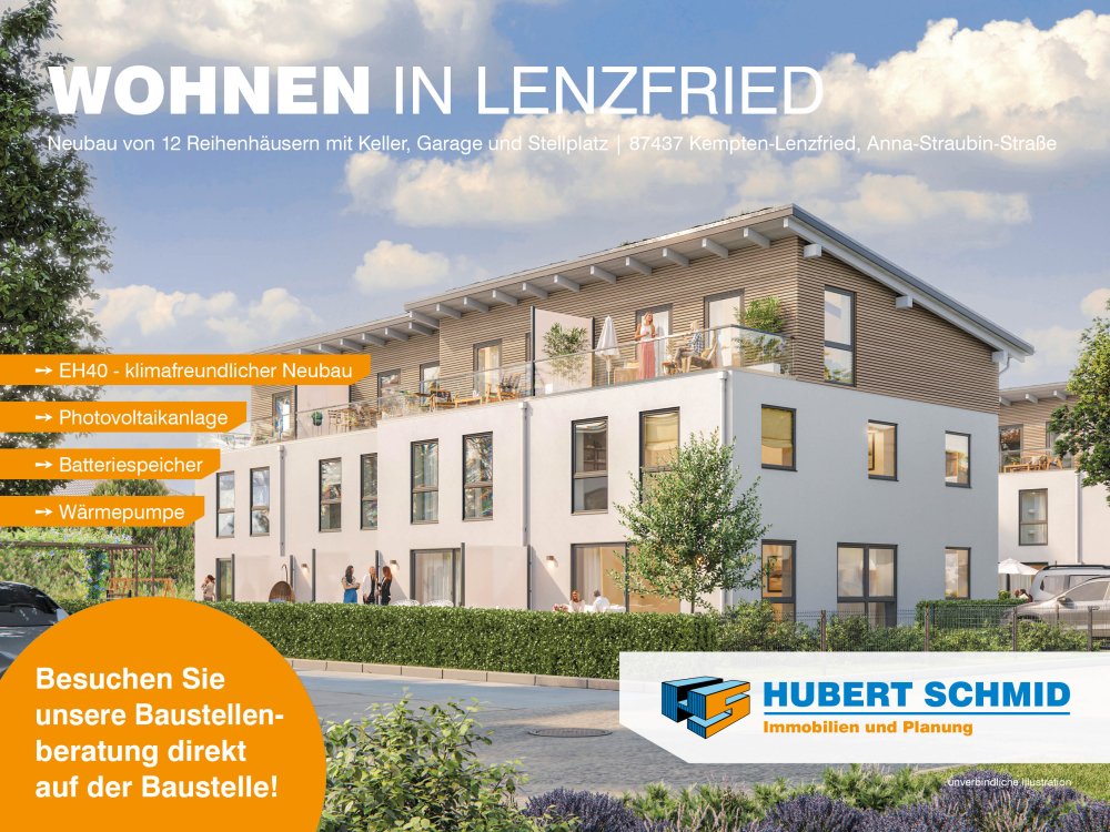 Image new build property houses Wohnen in Lenzfried Anna-Straubin-Straße Kempten