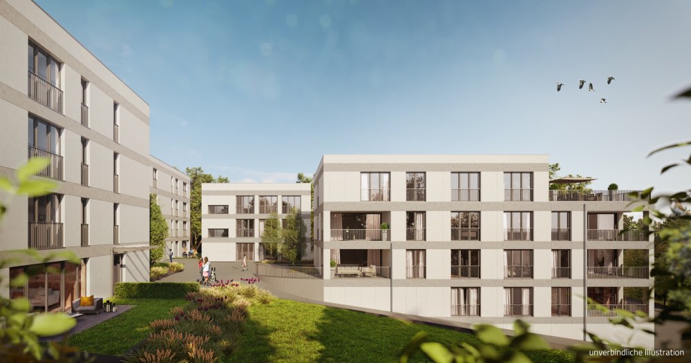 Image new build property condominiums Wohnanlage Bei den Reutewiesen Reutestraße Filderstadt