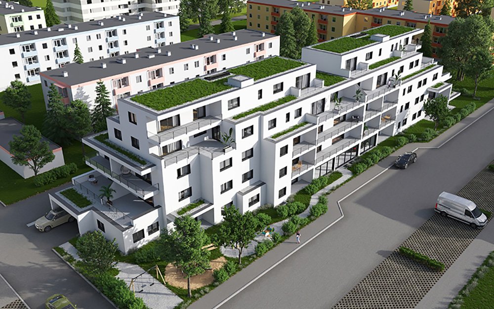 Image new build property condominiums Erzgebirgstraße Waldkraiburg