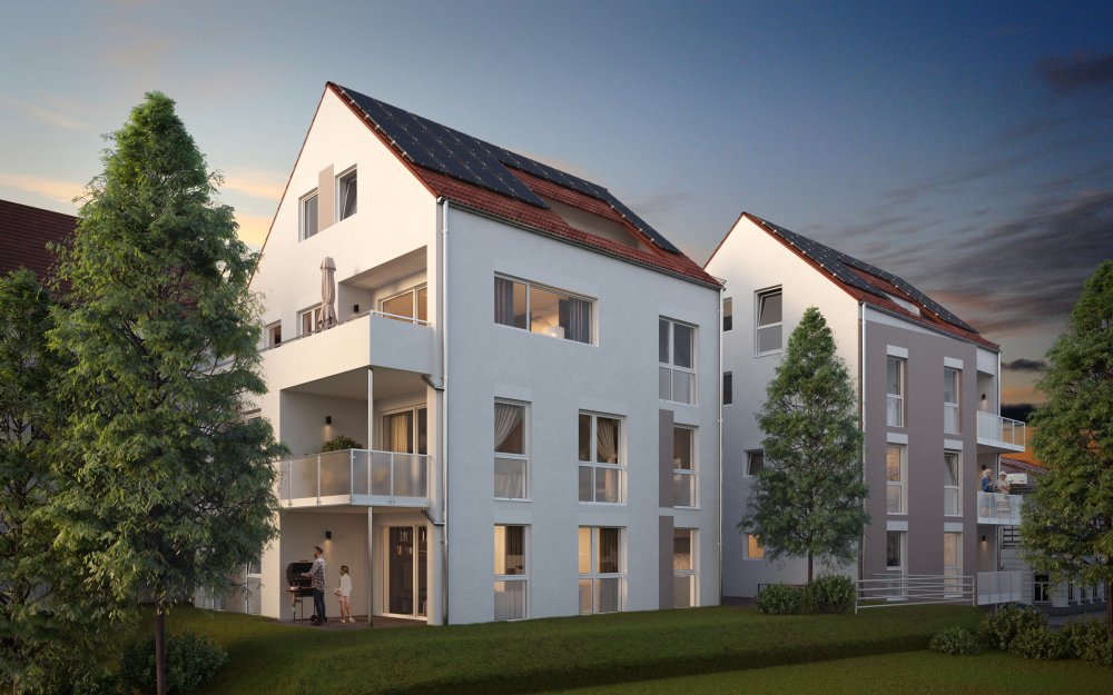 Image new build condominiums THE TRIO Fellbach-Oeffingen Hauptstraße Fellbach