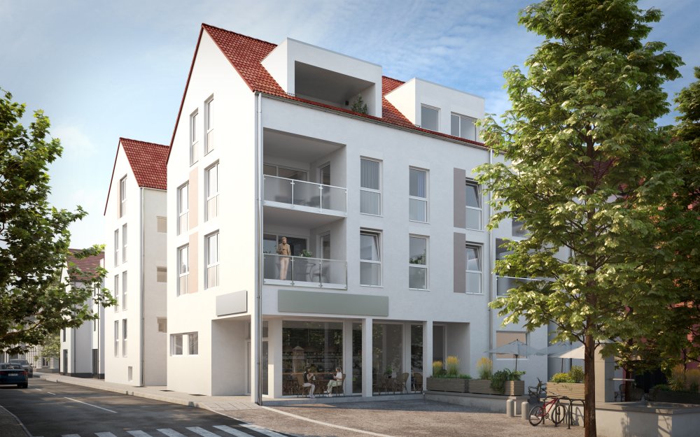 Image new build condominiums THE TRIO Fellbach-Oeffingen Hauptstraße Fellbach