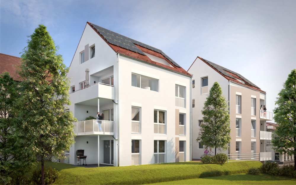 Image new build condominiums THE TRIO Fellbach-Oeffingen Hauptstraße Fellbach