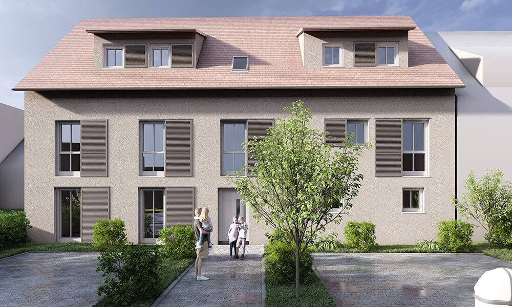 Image new build property condominiums Bühler Rathausplatz Tübingen