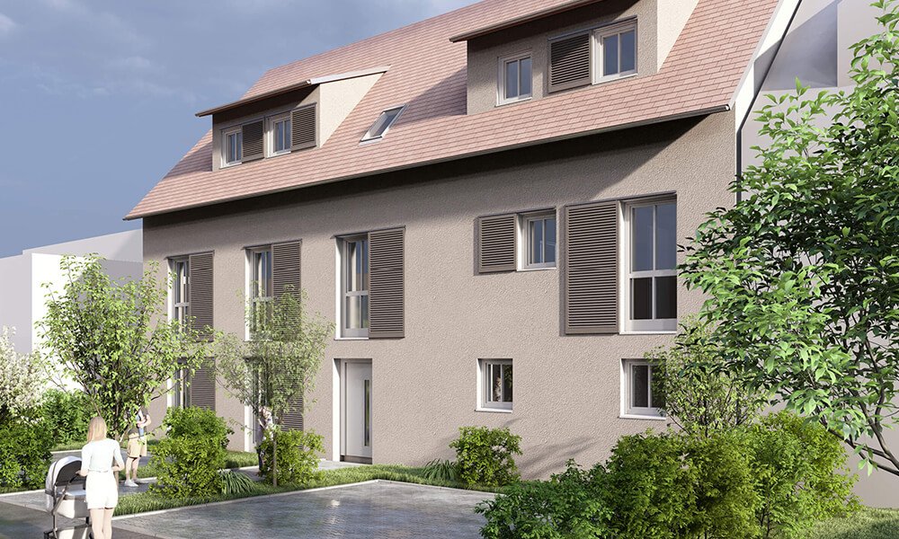 Image new build property condominiums Bühler Rathausplatz Tübingen