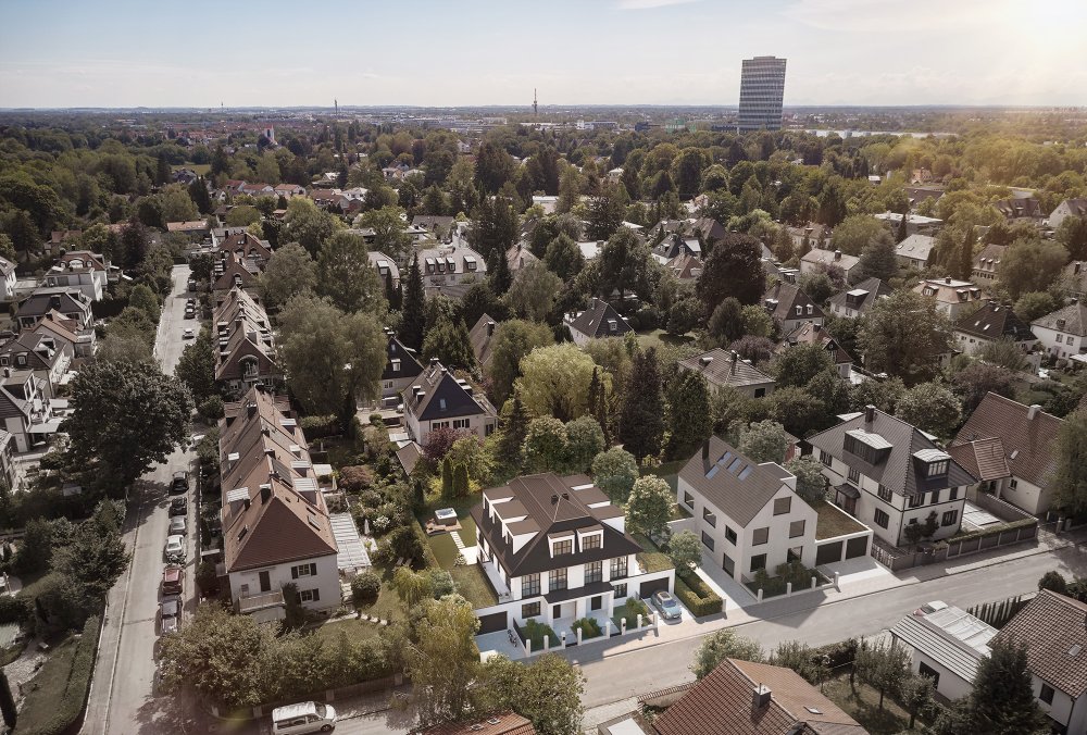 Image new build property semi-detached villas Villenhälfte in Bogenhausen, Munich