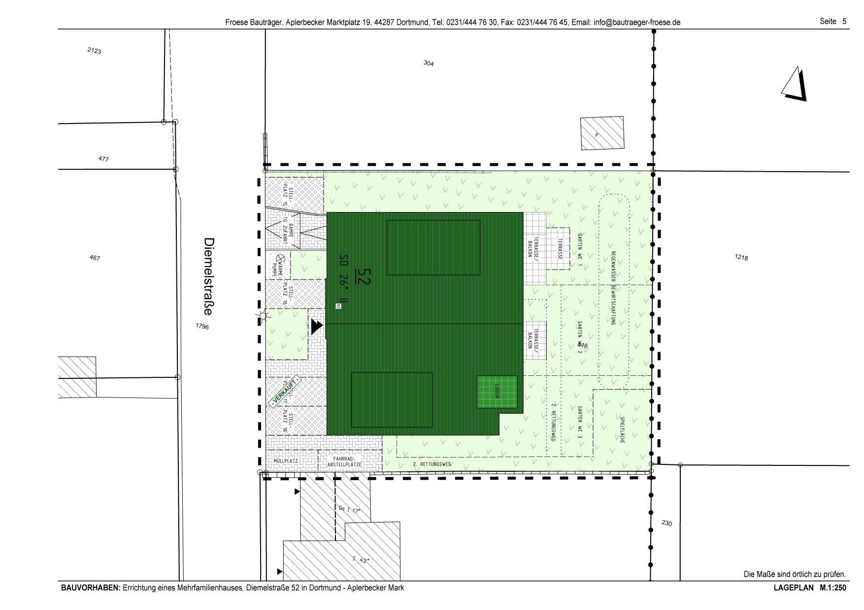 Image new build property Diemelstraße 52, Dortmund