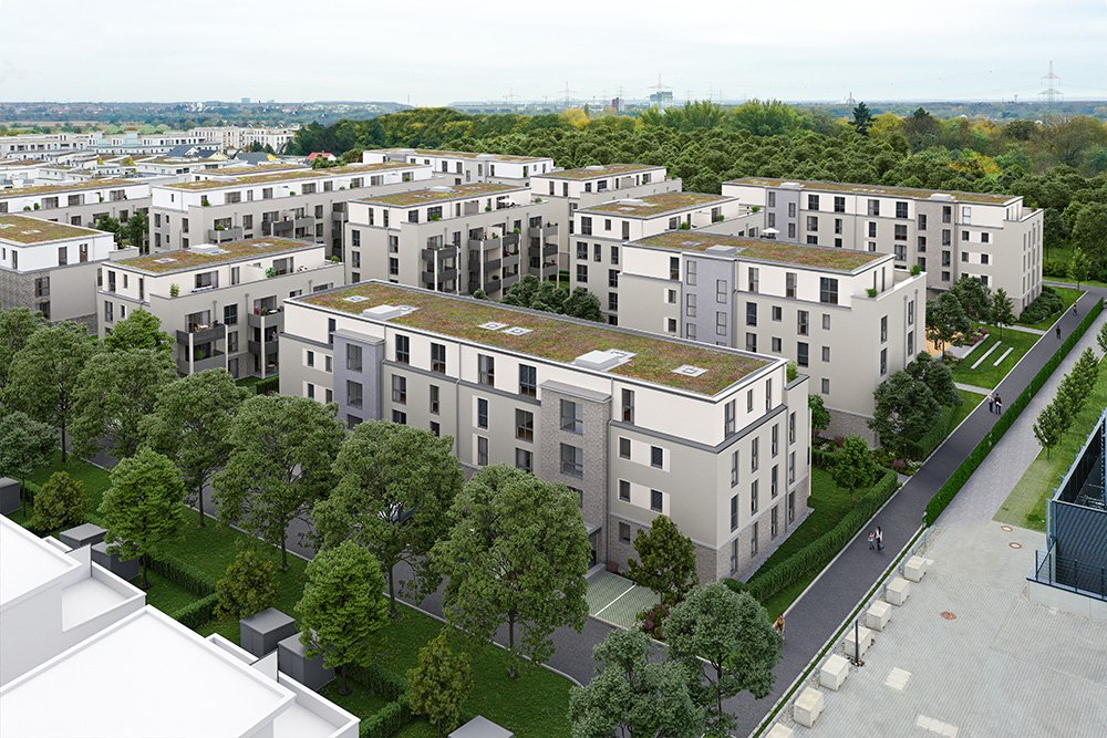 Image new build property condominiums Landwehr Quartier Hattersheim