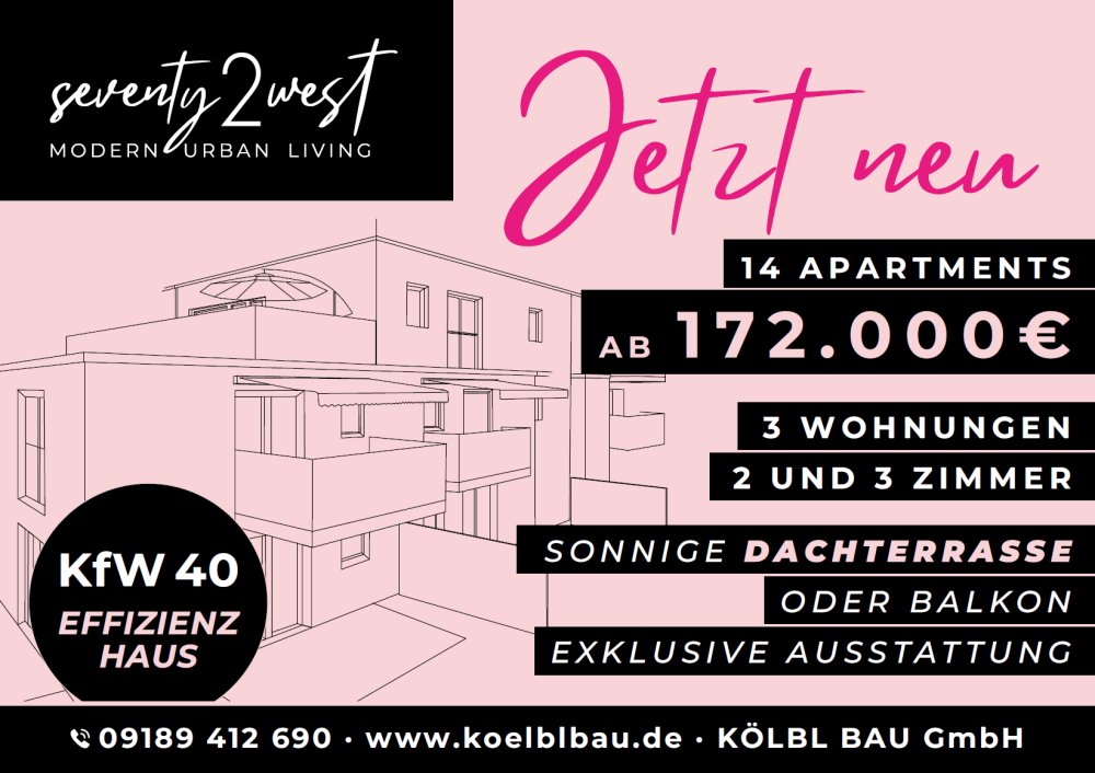 Image new build property condominiums seventy2west Sigmundstraße Nuremberg