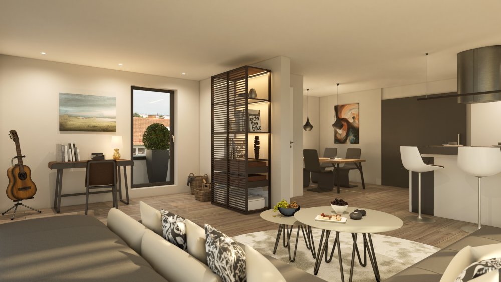 Image new build property condominiums Stadtquartier Tiefes Feld Rothenburger Straße Nuremberg