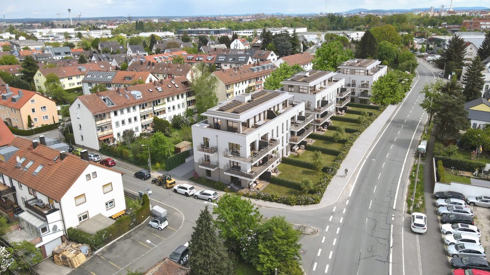 Image new build property condominiums Stadtquartier Tiefes Feld Rothenburger Straße Nuremberg