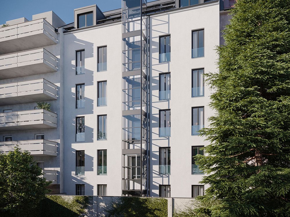 Image new build property condominiums Maistraße Munich