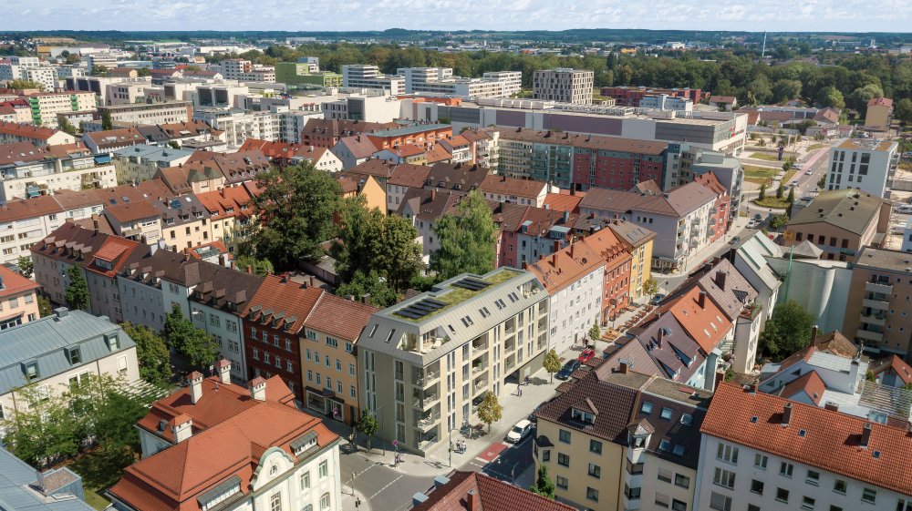 Image new build property condominiums GRÜNER BAUM Neu-Ulm Hermann-Köhl-Straße