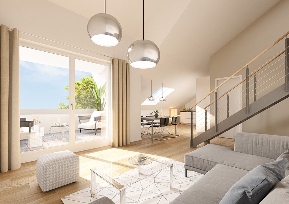 Image new build property condominiums Schillerquartett Rheinfelden Baden