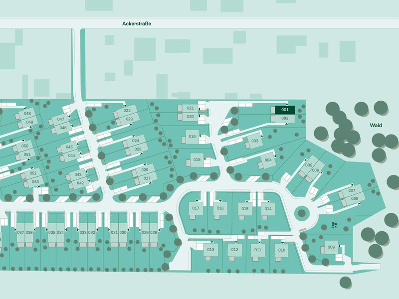 Lageplan vom Haus im Projekt Am Wiesenweg