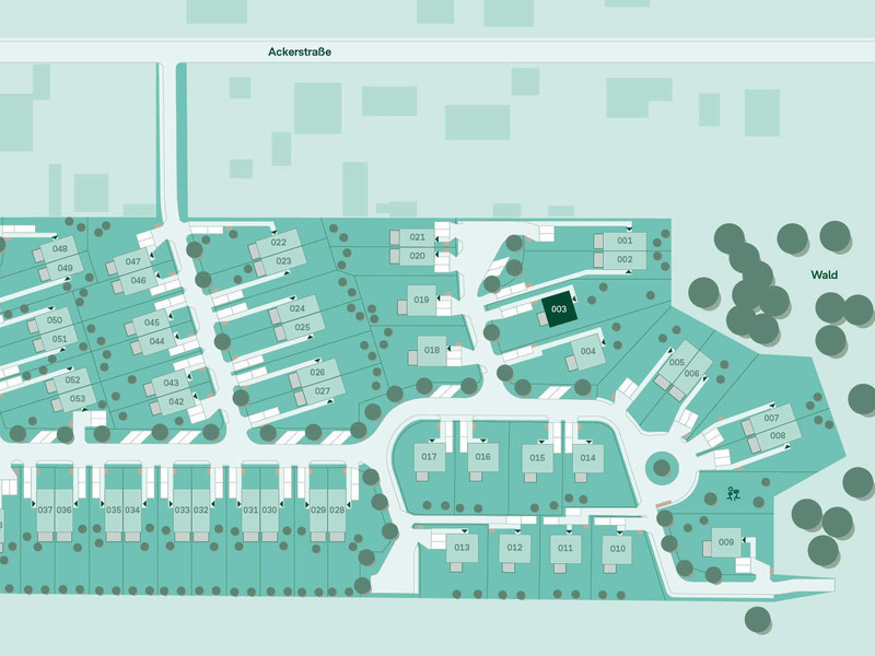 Lageplan vom Haus im Projekt Am Wiesenweg