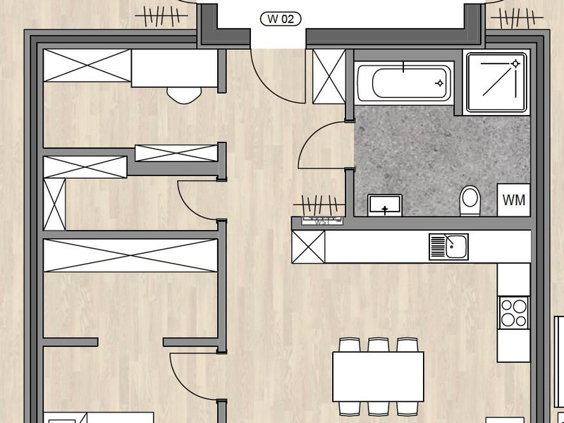 Grundriss Whg 2