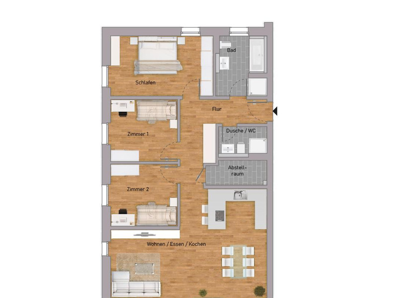 Grundriss Wohnung 4-3.2.3