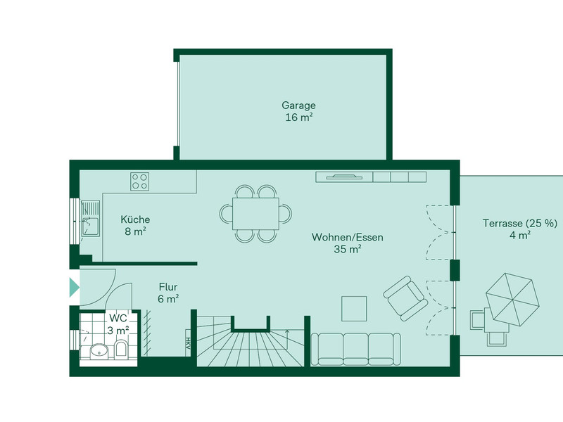 Doppelhaus Grundriss EG