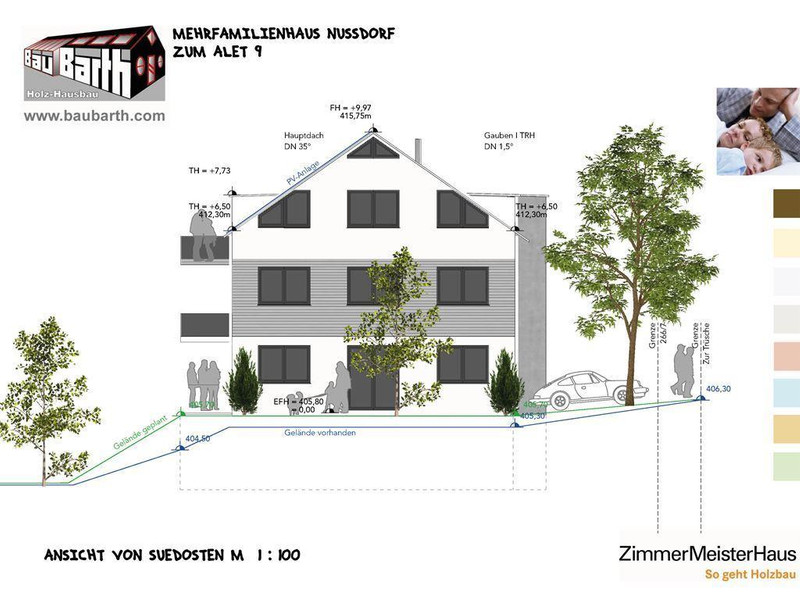 20220505_MFH Nussdorf_BA1 Ost_Ansicht SüdOst