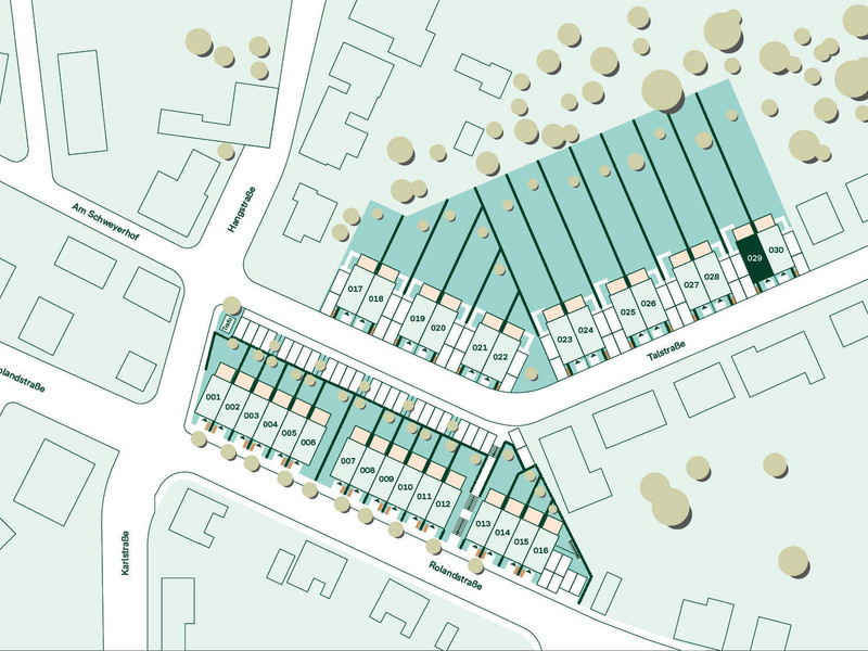 Lage des Doppelhauses im Quartier