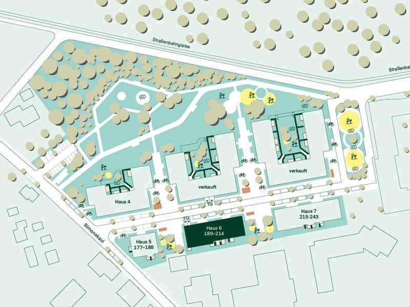 Lage des Mehrfamilienhauses im Quartier