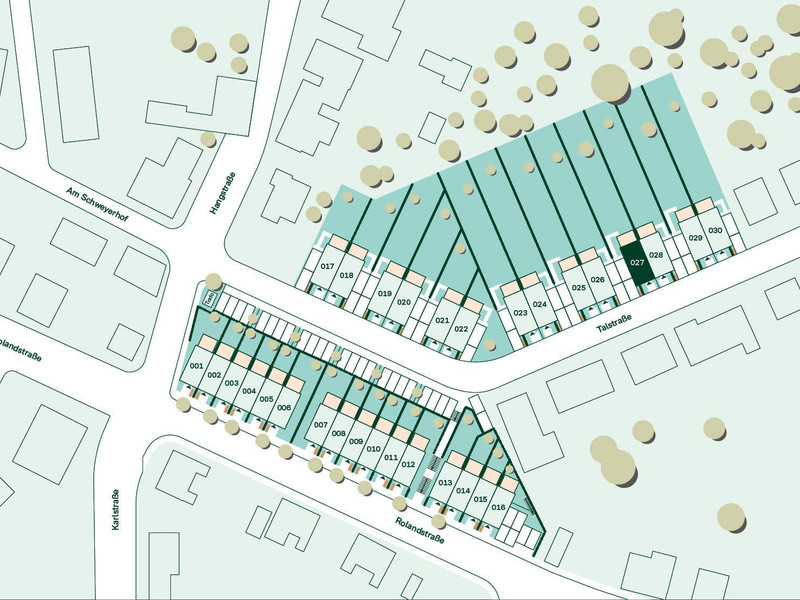 Lage des Doppelhauses im Quartier