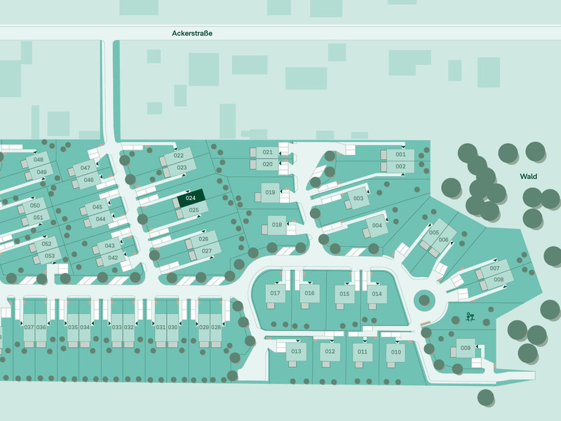 Lageplan des Hauses im Projekt Am Wiesenweg