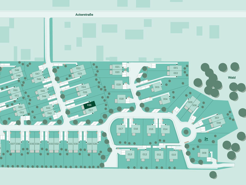 Lageplan vom Haus im Projekt Am Wiesenweg