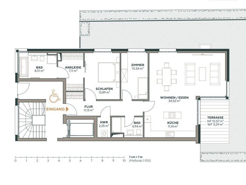 Grundriss Wohnung 1