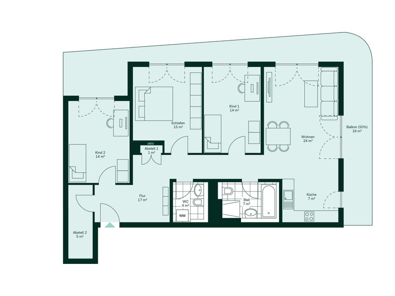 Komfortabler Grundriss mit toller Dachterrasse