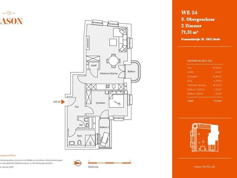 Grundriss WE 54