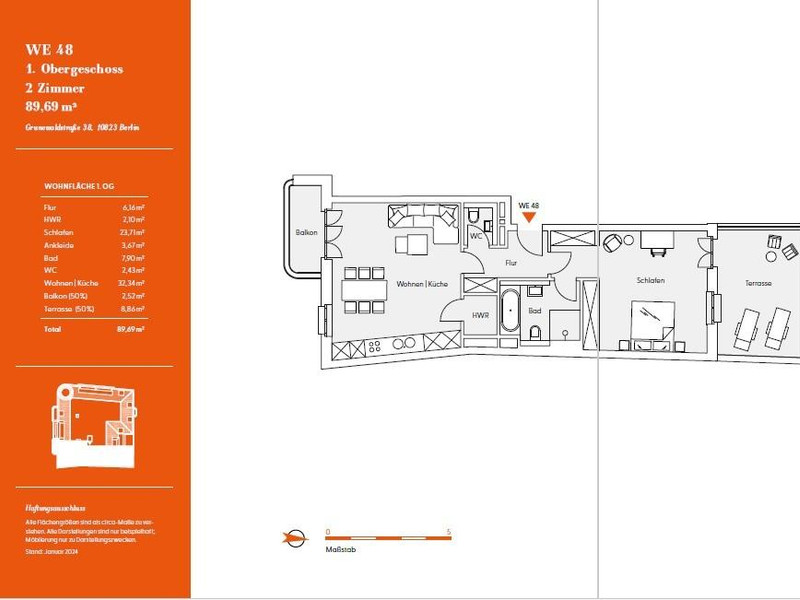 Grundriss WE 48