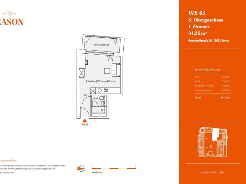 Grundriss WE 65