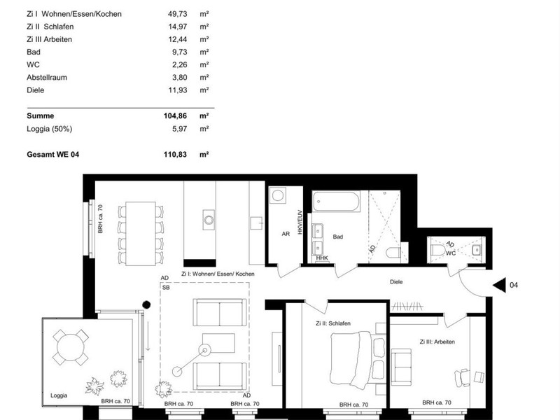 Grundriss WE 04