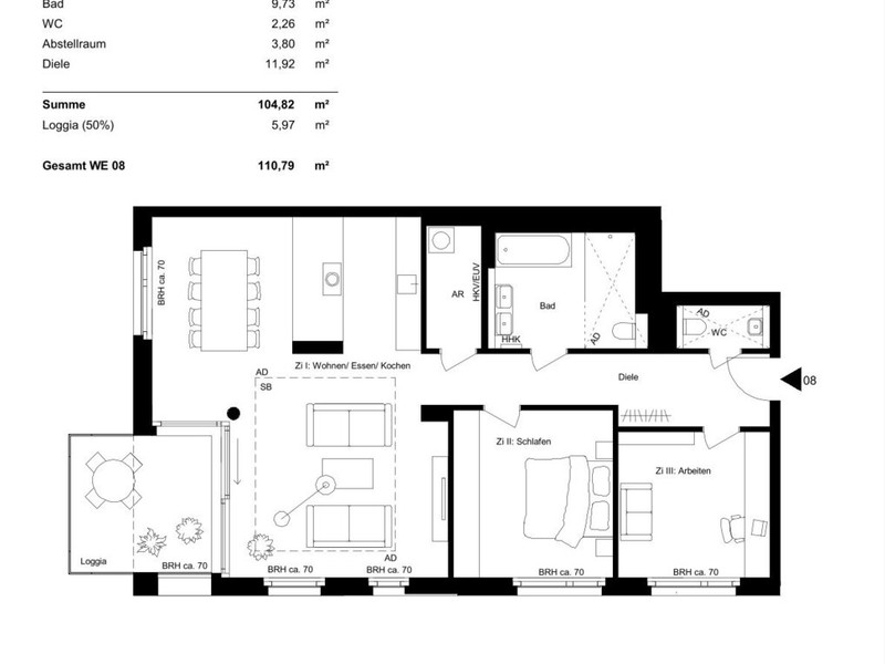 Grundriss WE 08