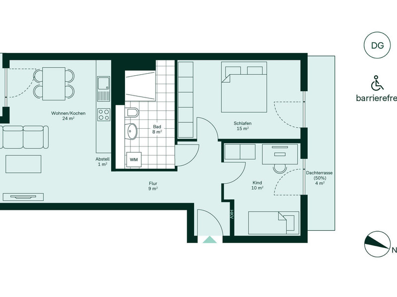 Barrierefreier und komfortabler Grundriss