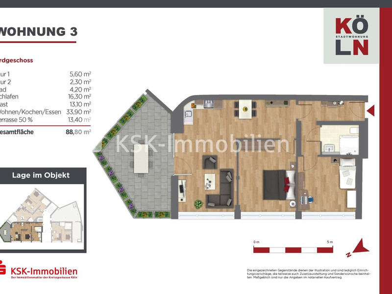 Grundriss Wohnung 3