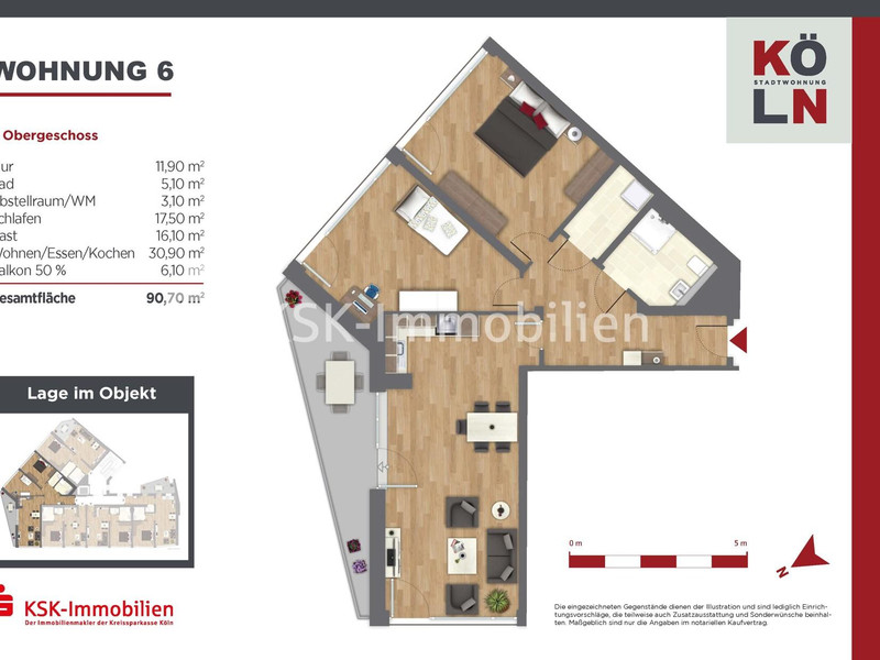 Grundriss Wohnung 6