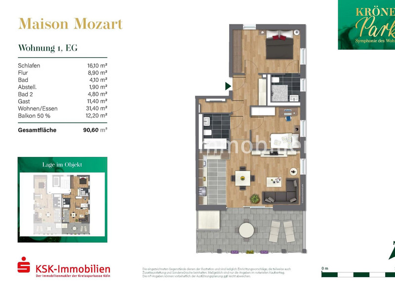 Grundriss Haus 1 Maison Mozart Wohnung 1