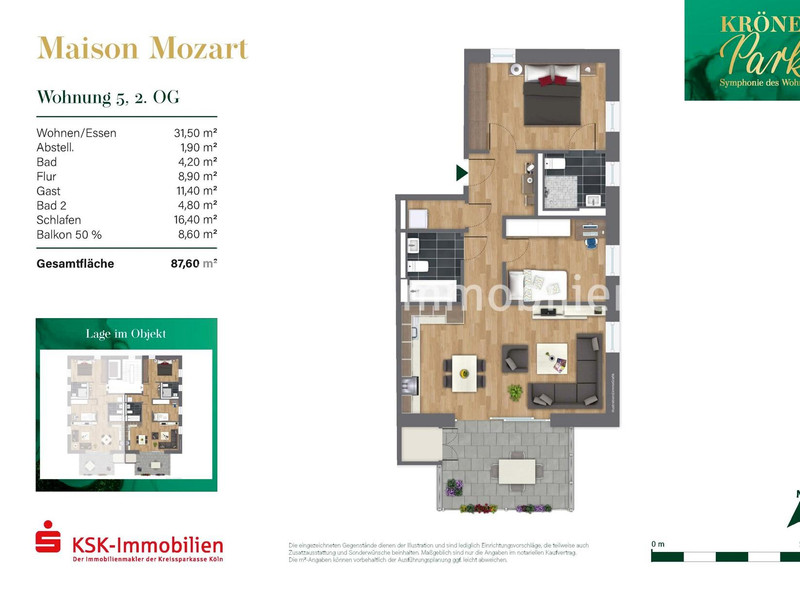 Grundriss Haus 1 Maison Mozart Wohnung 5