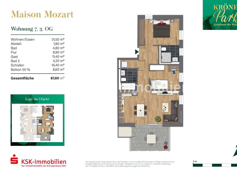 Grundriss Haus 1 Maison Mozart Wohnung 7