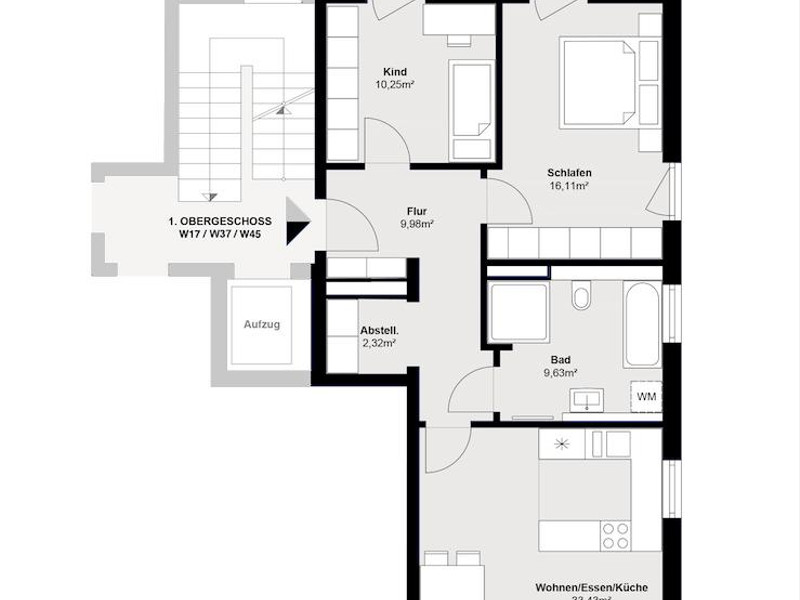 H4WE37 | Erstbezug. Helle 3-Zimmer-Neubauwohnung in Beratzhausen. Frei.