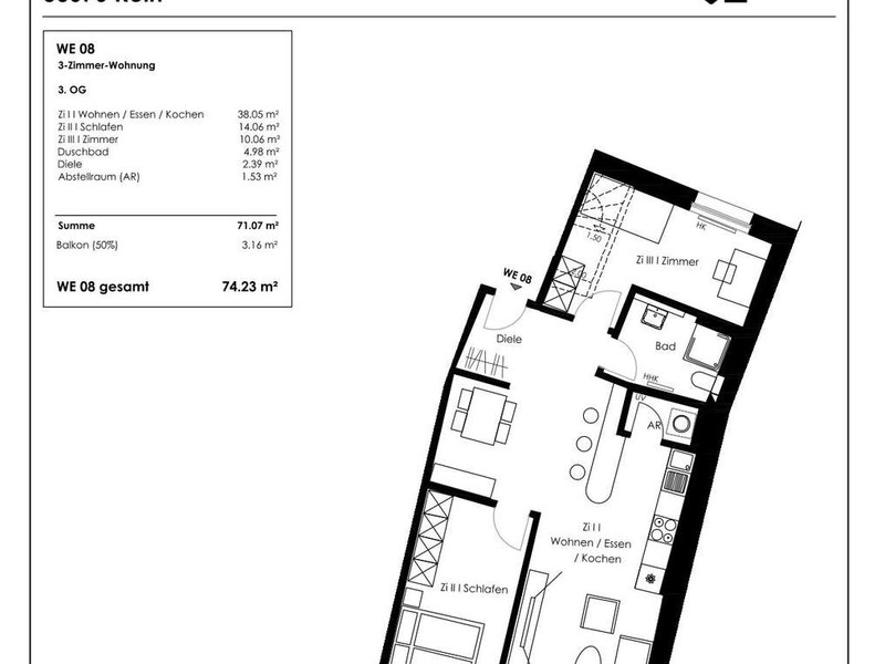 Grundriss WE 08