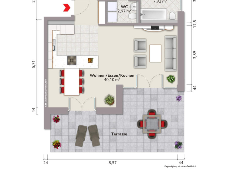 Grundriss Wohnung 2