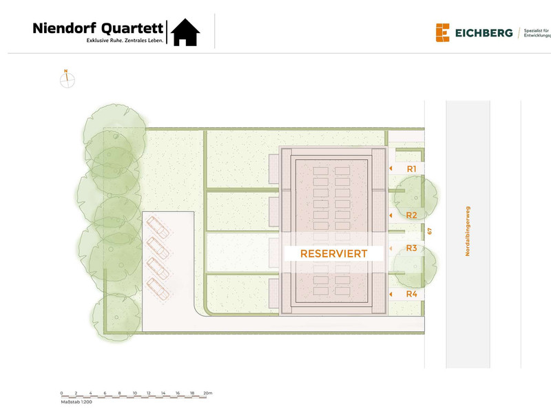 Freiflachenplan Quartett reserviert